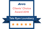 Avvo Clients Choice Award 2019 - Tate Ryan Lounsbery