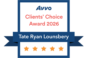 Avvo Clients Choice Award 2026 - Tate Ryan Lounsbery